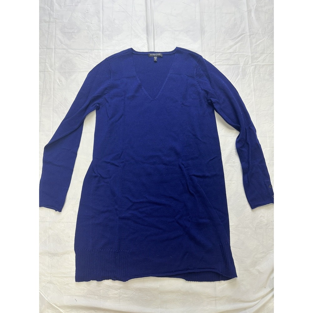 Eileen Fisher Women's PS Sweater Dress 100% Merino Wool Long Sleeve Pull Over